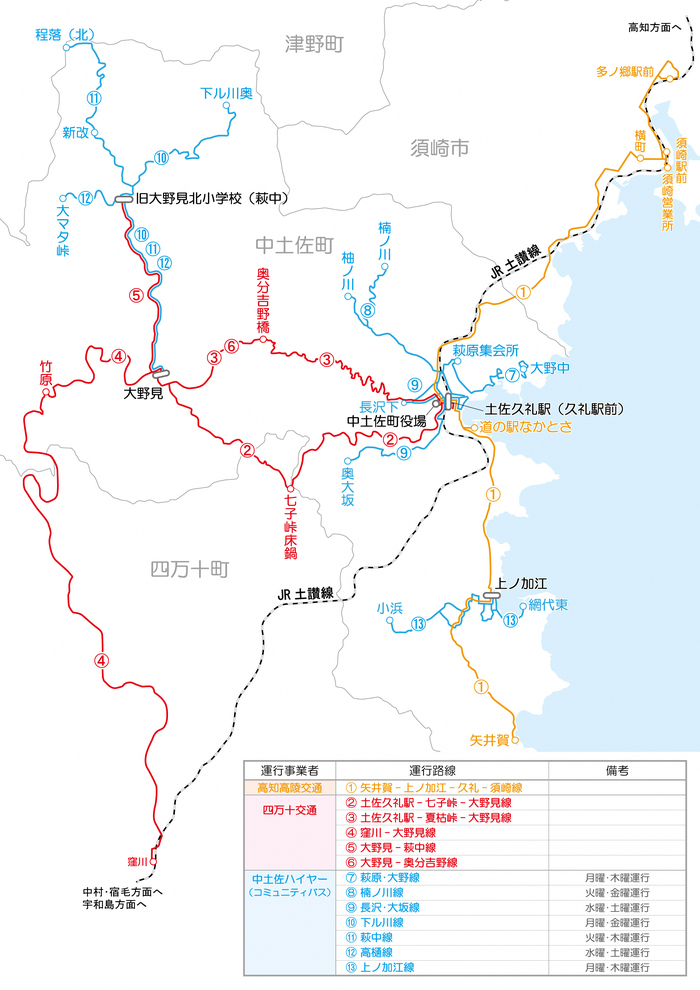 バス路線全体マップ