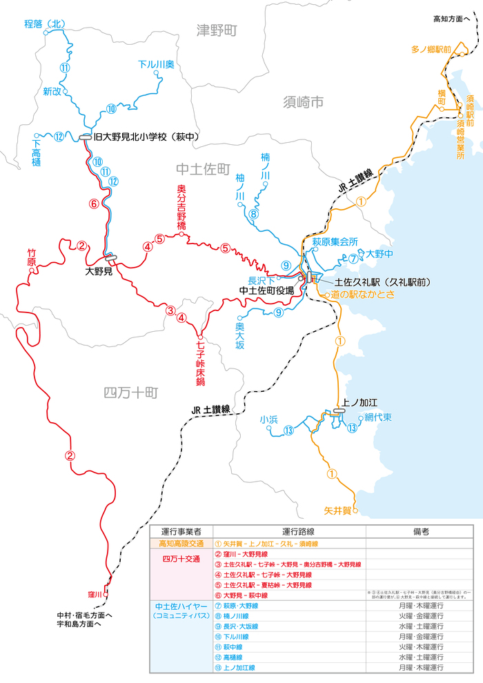 バス路線全体マップ