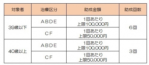 特定不妊治療　助成額
