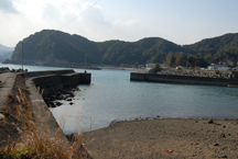鎌田港の防波堤